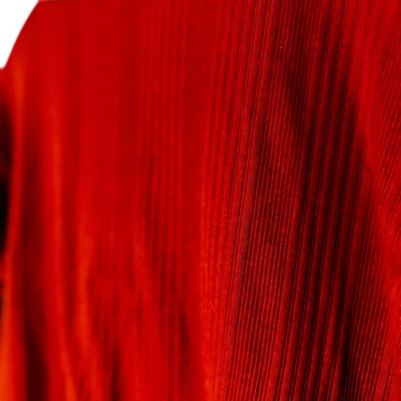 CHIC Burnt Orange Rust Long Sleeve Green Floral Geometric Embroidered Top No Tag - Picture 6 of 11